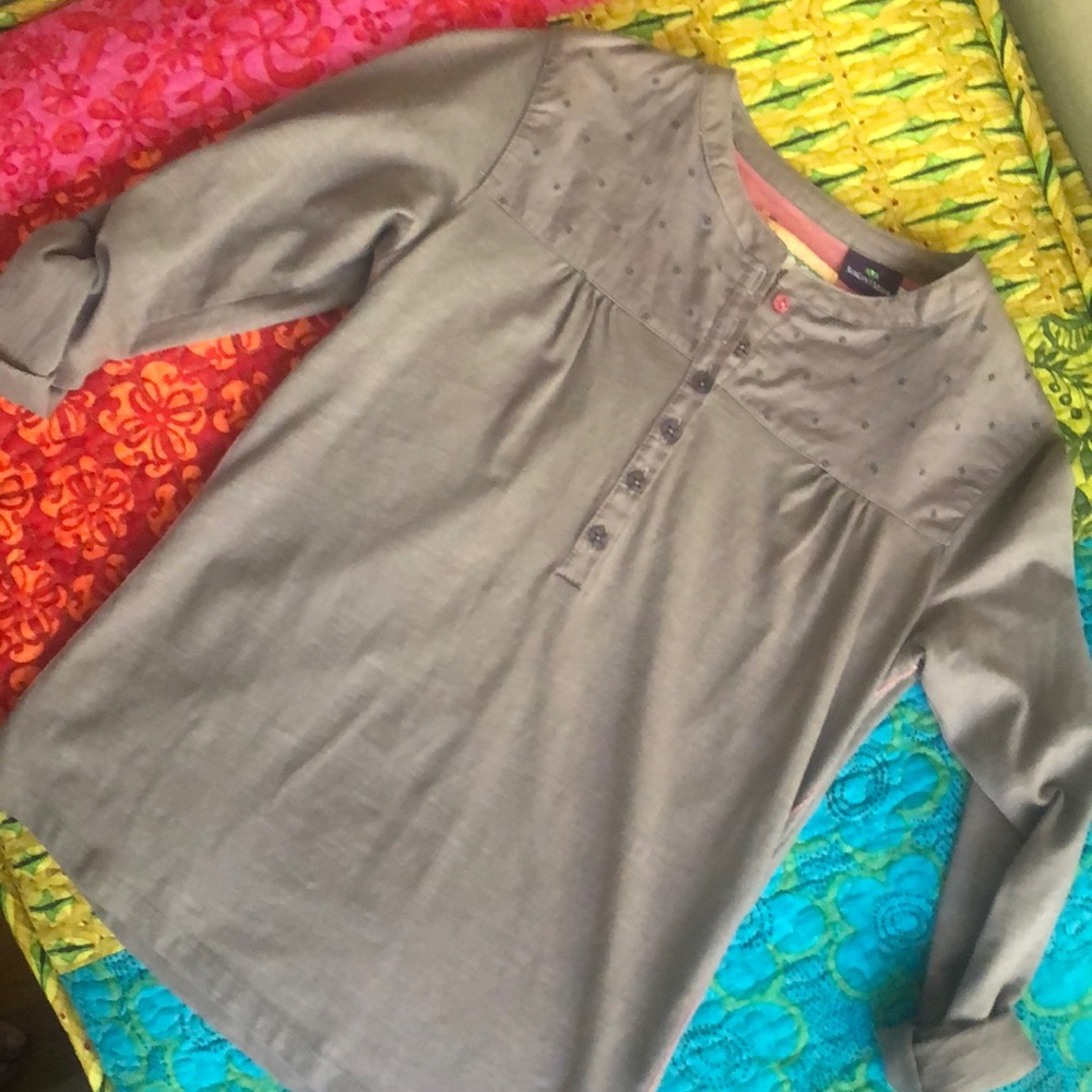Taupe/ Brown French Top for girls size 10 (140cm)